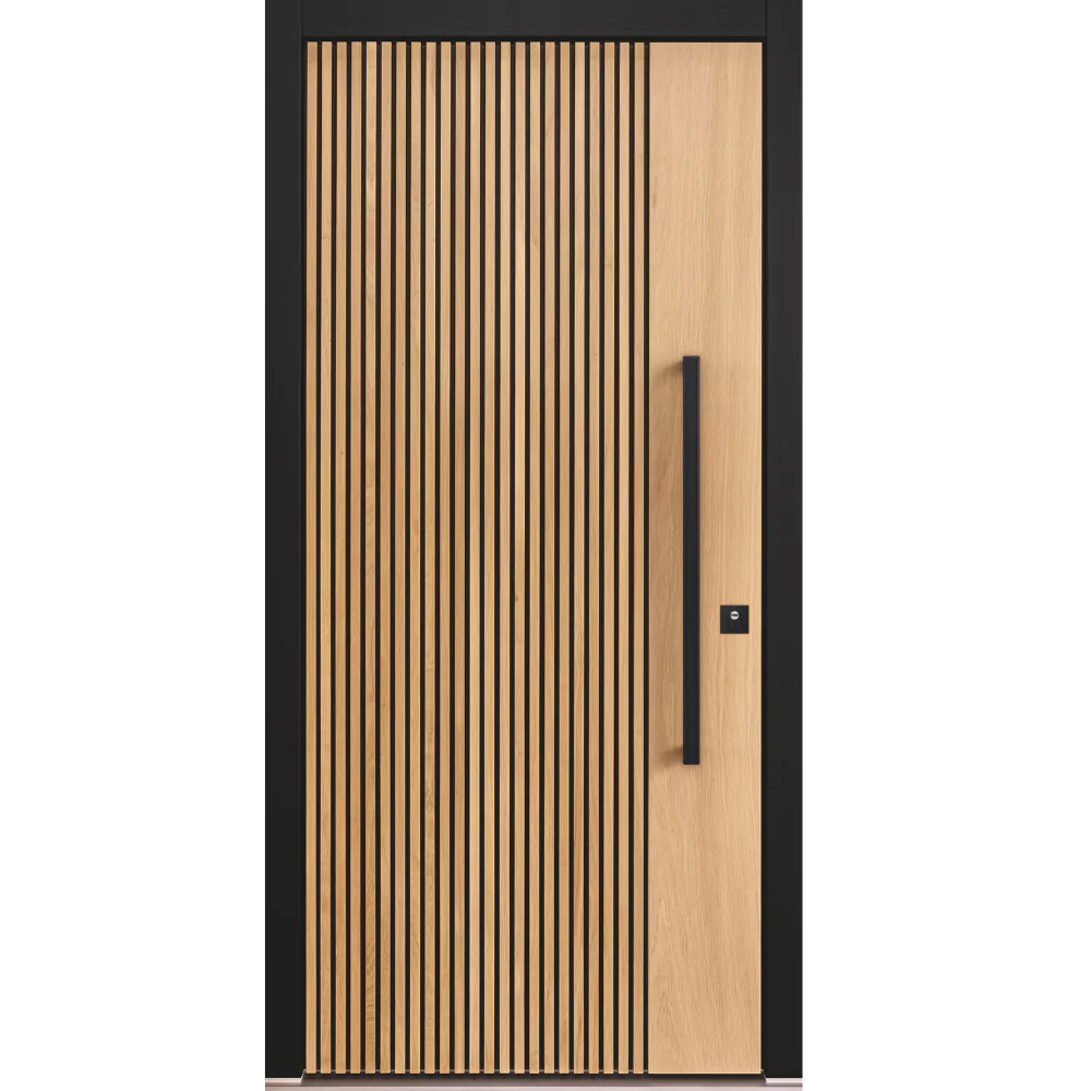 Holzhaustüre Vaihingen mit Holzlamellen